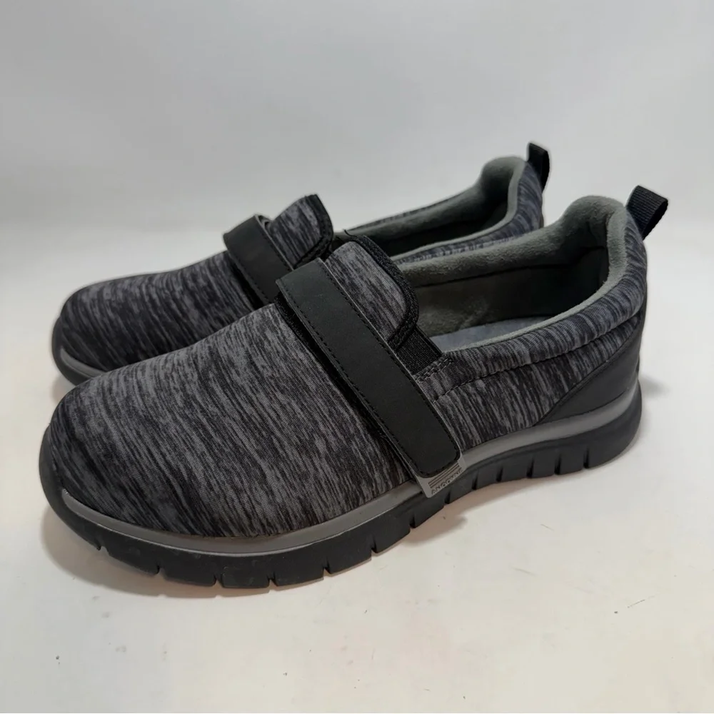 Anodyne No. 11 Sport Trainer Womens 7W Wide Gray Black Comfort Walking Shoes